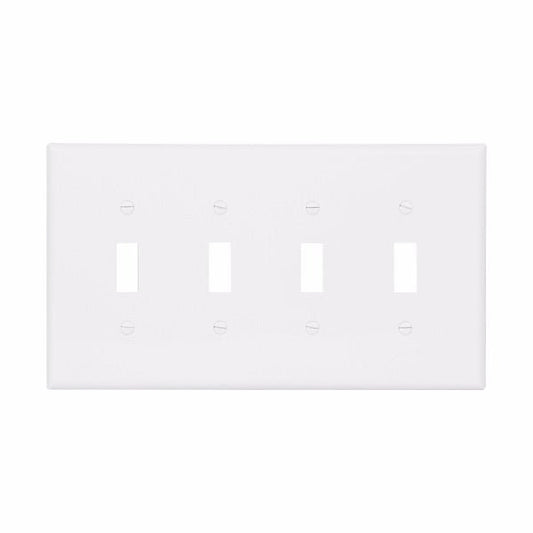 CWD-PJ4WEaton PJ4 Four Gang Toggle Wallplate White/Black