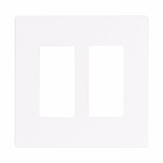 CWD-PJS262WEaton PJS262 Two Gang Decorator Screwless Wallplate White/Black