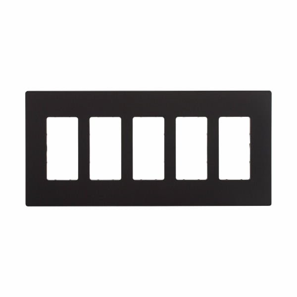 CWD-PJS265BKEaton PJS265 Five Gang Decorator Screwless Wallplate White/Black