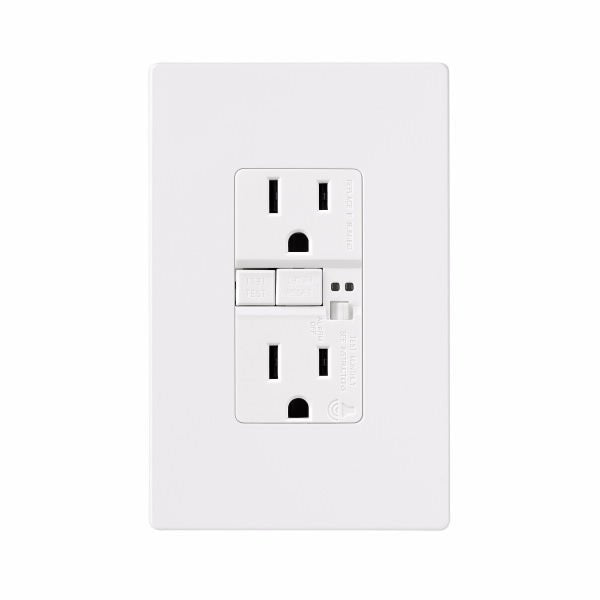 CWD-TRSGFA15W-10Eaton TRSGFA15W Tamper Resistant Audible Alarm GCFI Self-Test Receptacle
