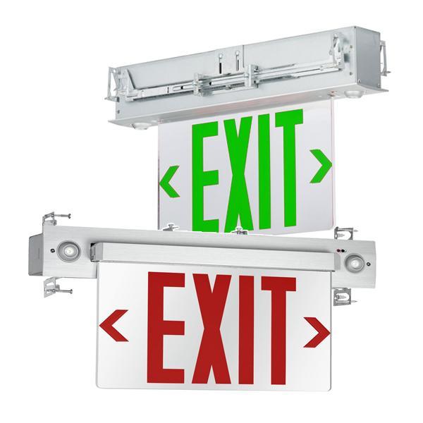 TB-CPNR6-2HOEmergilite CPNR6-2HO Glass Edge Lit Exit Combo Sign
