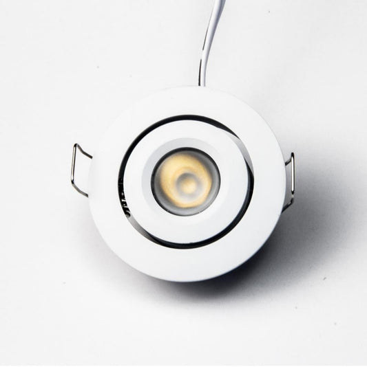 GML-GMR6-120V-IC-SP-WGM Lighting GMR6-120V-IC 3 1/4 Inch 6W LED Round Recessed Downlight Adjustable Gimbal Selectable Trim 3K