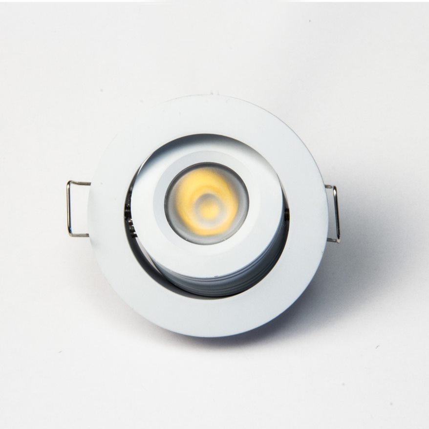 GML-GMR6-WW-WGM Lighting GMR6-WW 2 7/8" 6W LED Round Recessed Downlight Adjustable Gimbal Selectable Trim 30K