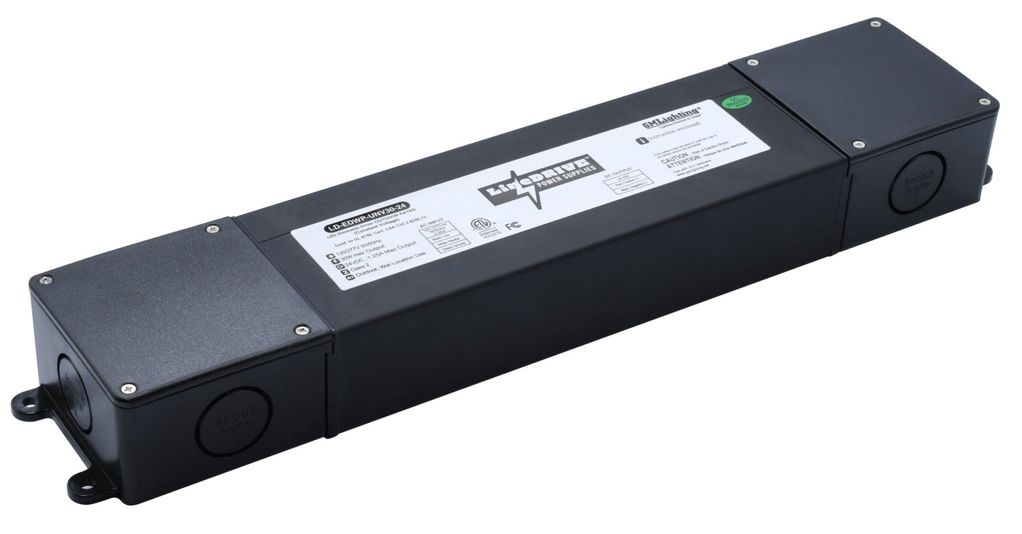 GML-LD-EDWP-UNV30-24GM Lighting LD-EDWP-UNV LineDRIVE 24VDC Wet Location Electronic LED Dimmable Power Supplies