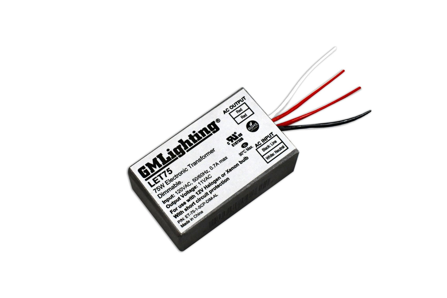 GML-LET-75GM Lighting LET 12VAC Electronic Remote Transformers