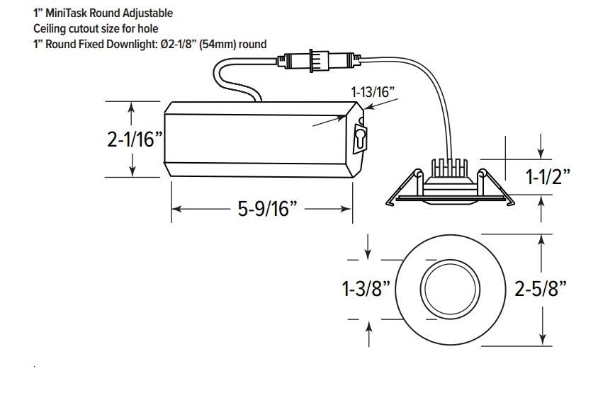 GML-MTRA2-5CCT-WGM Lighting MTRA LED Round Gimbaled Recessed Downlight Selectable CCT