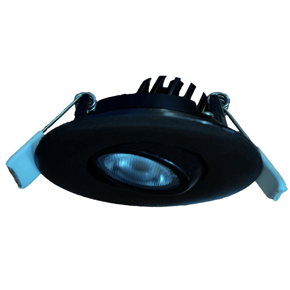 GDL-G19834Goodlite G-19834 2" 5W LED Black Gimbaled Round Spotlight Selectable CCT