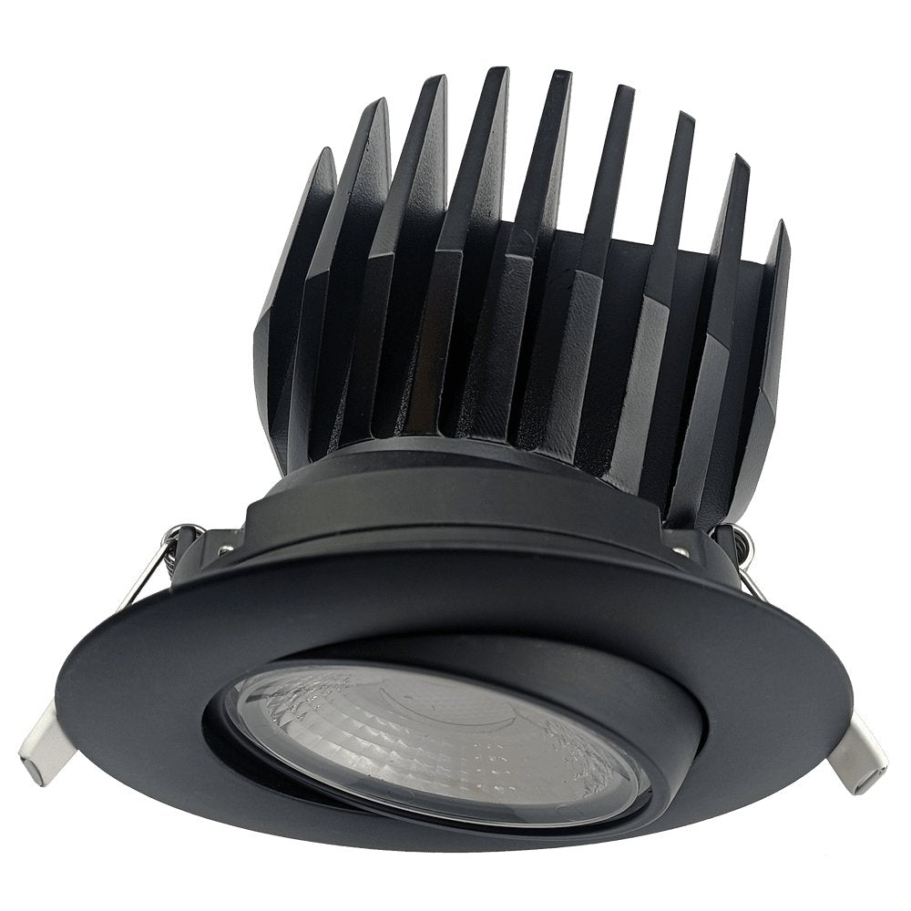 GDL-G20008Goodlite G-20008 4" 20W LED Recessed Spotlight Gimbal Round Selectable CCT Black