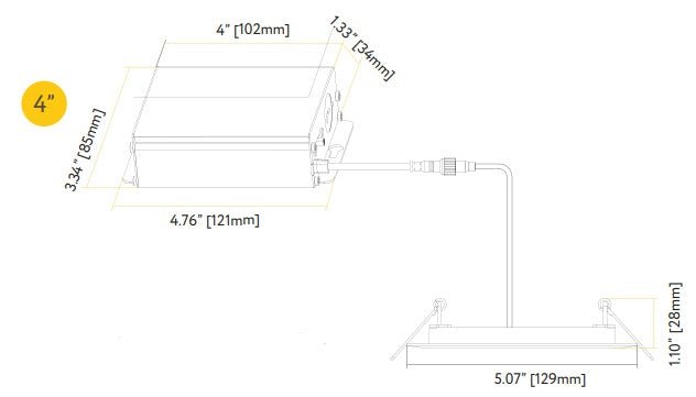 GDL-G20221Goodlite G-20221 4" 12W LED Round Recessed Slim Spotlight Selectable CCT