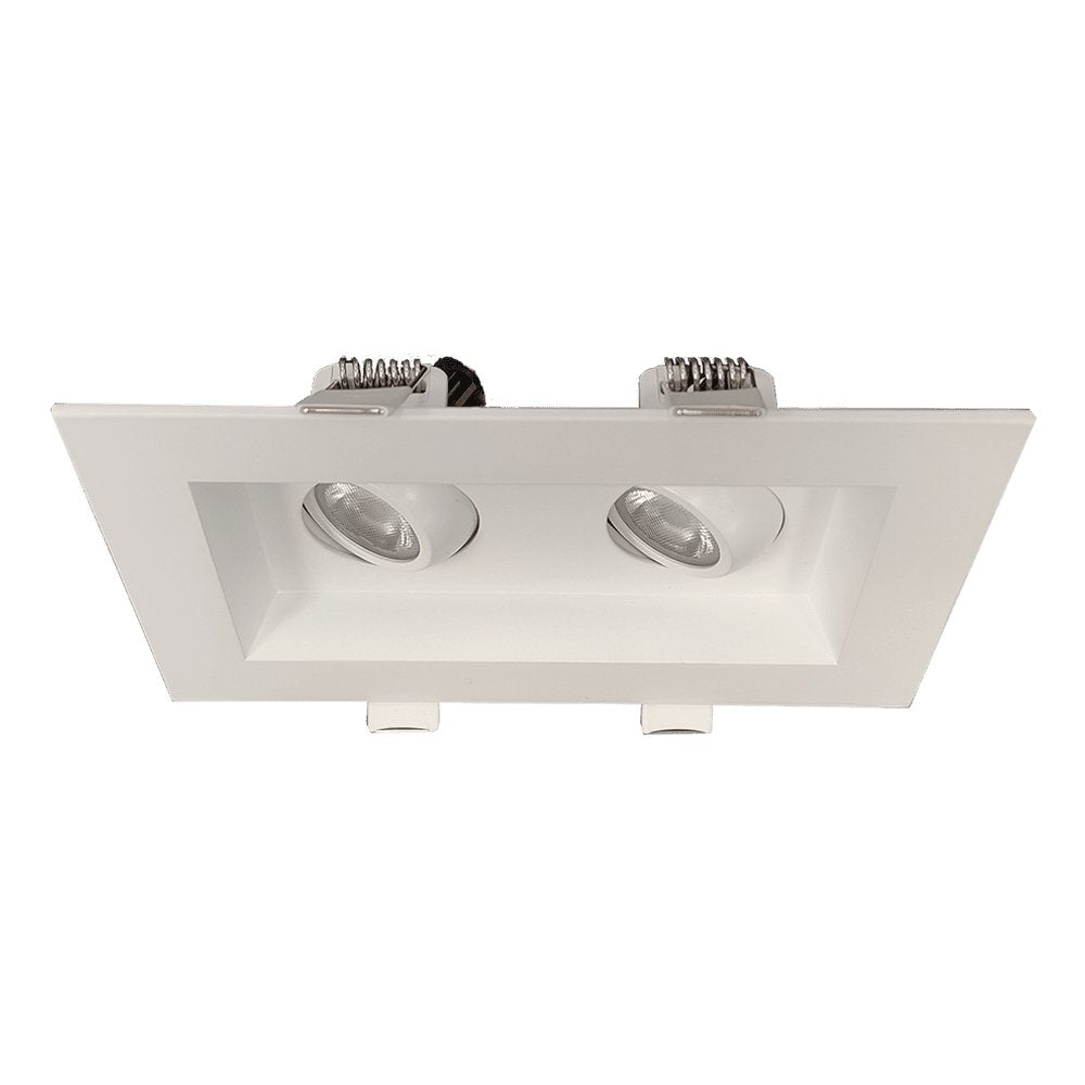 GDL-G48314Goodlite G-48314 2″ Multiple, 10W 2 Head LED Gimbal, White Finish, Selectable CCT
