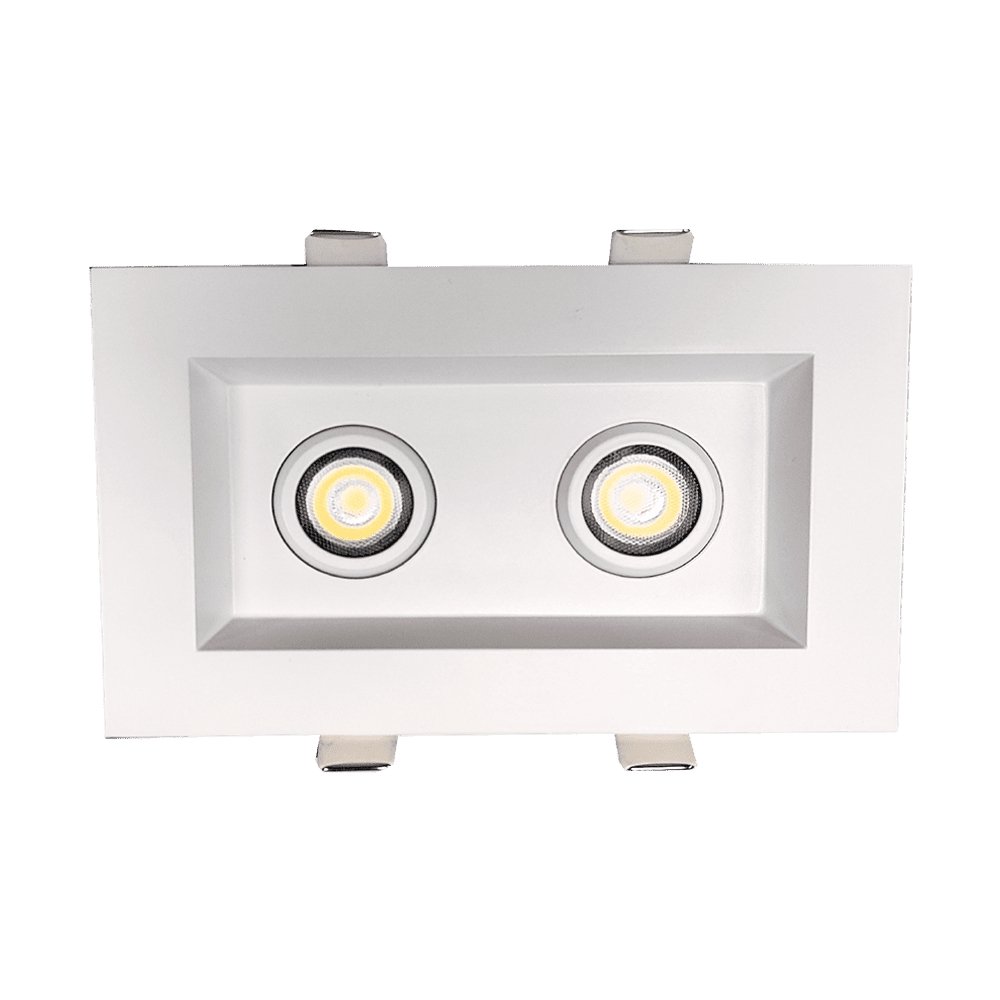 GDL-G48314Goodlite G-48314 2″ Multiple, 10W 2 Head LED Gimbal, White Finish, Selectable CCT