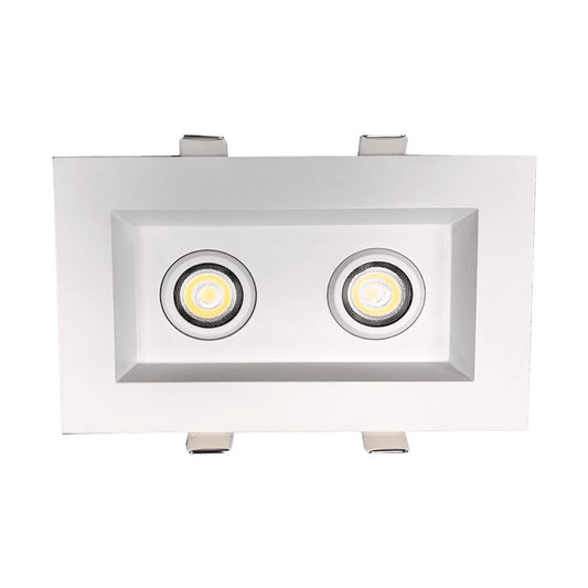 GDL-G48314Goodlite G-48314 2″ Multiple, 10W 2 Head LED Gimbal, White Finish, Selectable CCT