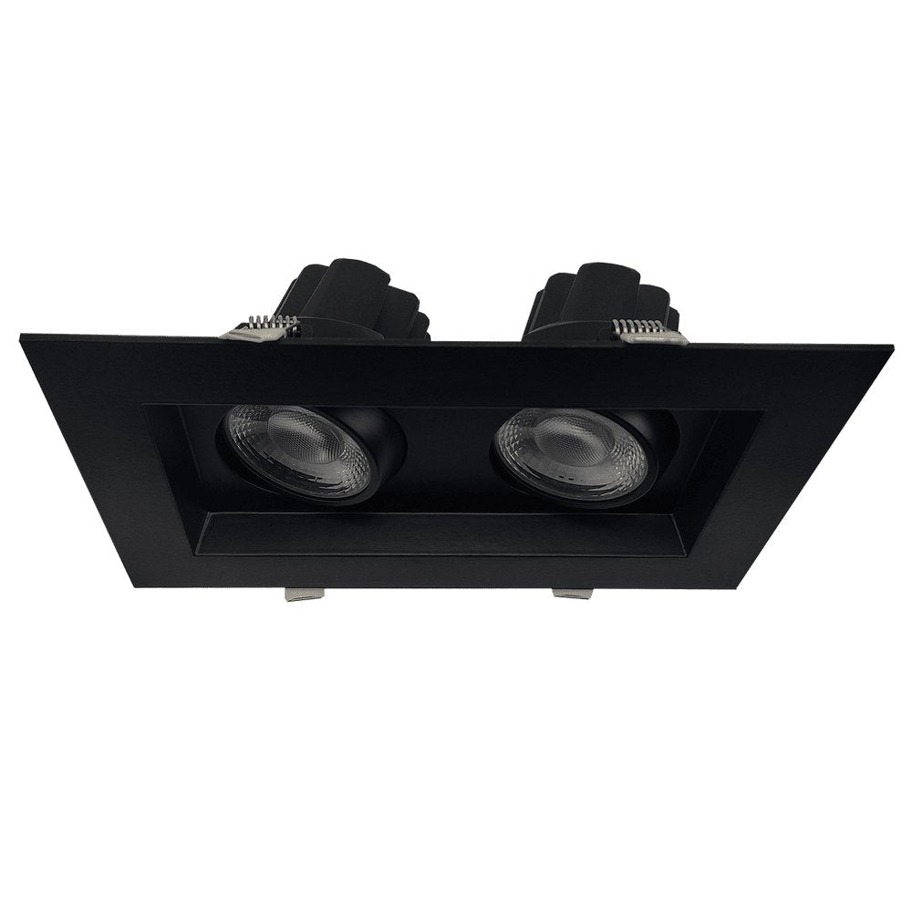 GDL-G48444Goodlite G-48444 4″ 28W 2 Head LED Gimbal Selectable CCT Black