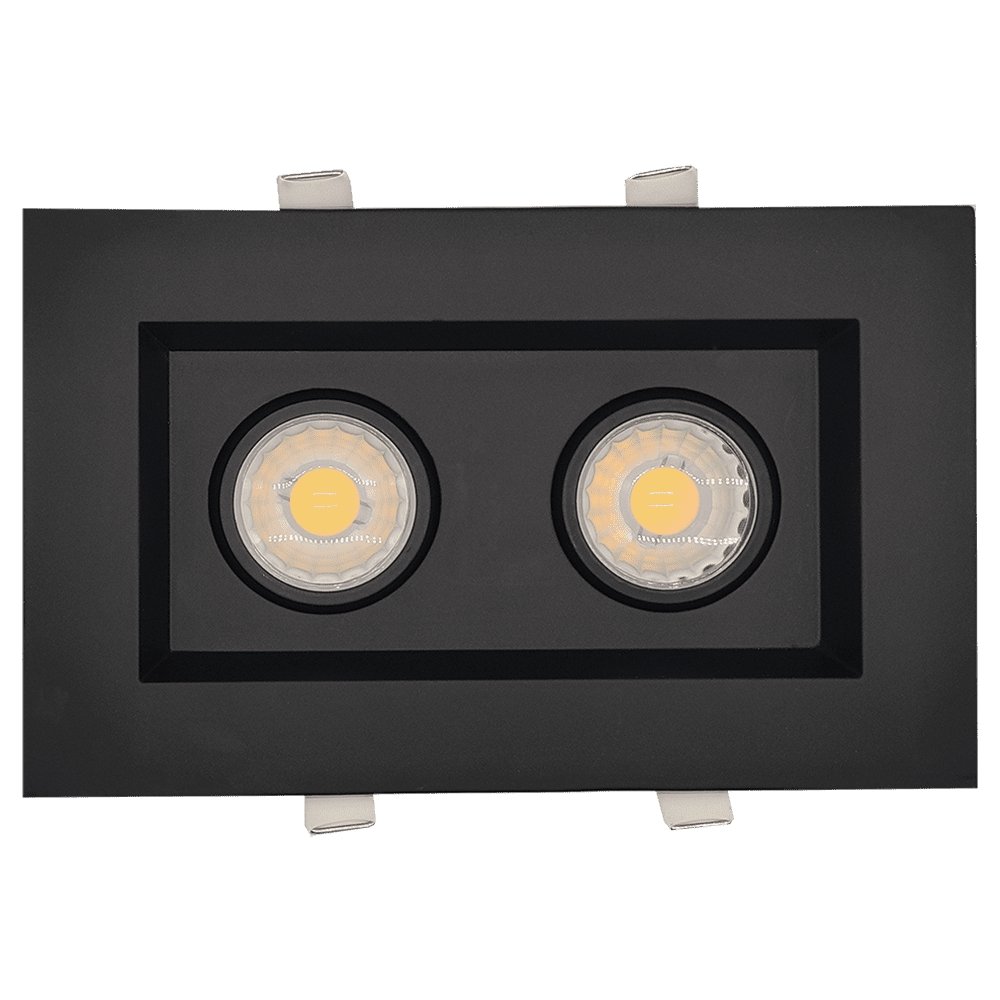 GDL-G48464Goodlite G-48464 3″ Multiple, 15W 2 Head LED Gimbal, Black Finish, Selectable CCT