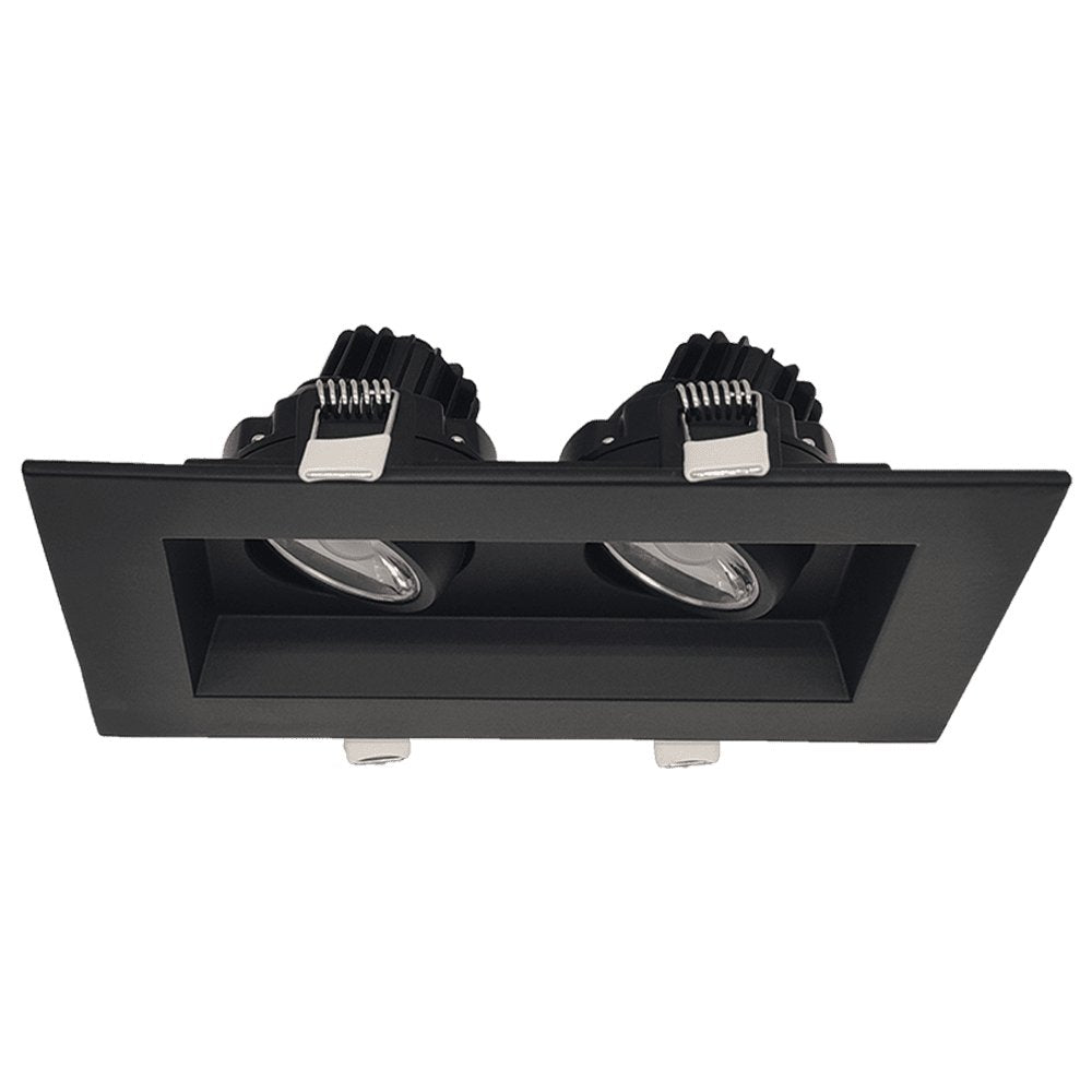 GDL-G48464Goodlite G-48464 3″ Multiple, 15W 2 Head LED Gimbal, Black Finish, Selectable CCT