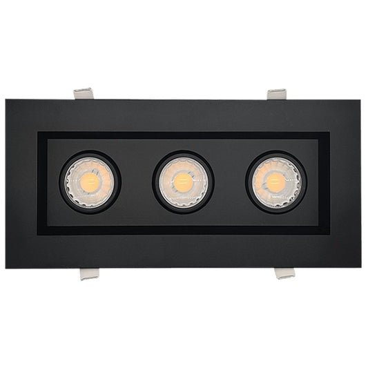 GDL-G48465Goodlite G-48465 3″ Multiple, 23W 3 Head LED Gimbal, Black Finish, Selectable CCT