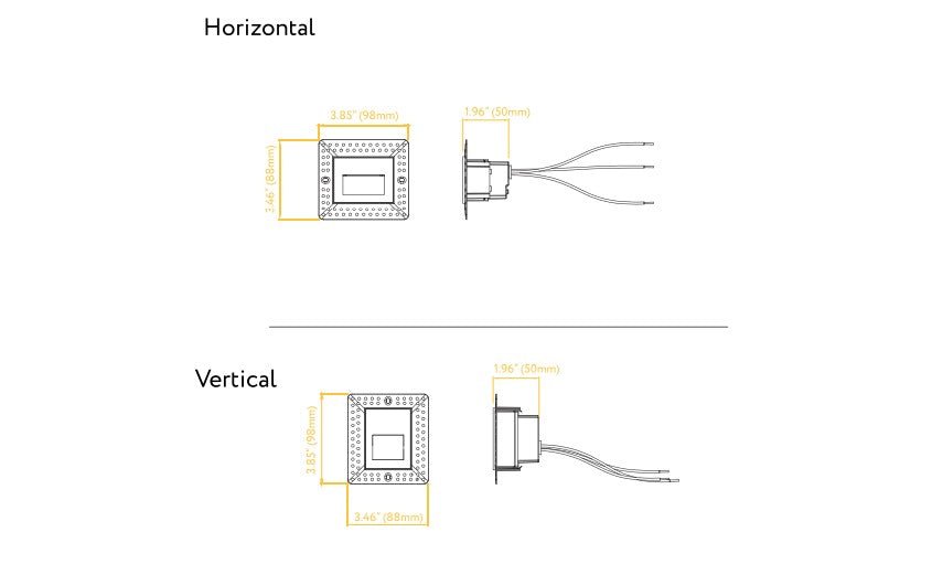 GDL-G48530Goodlite G-48530 3W Trimless Vertical White LED Step Light Selectable CCT