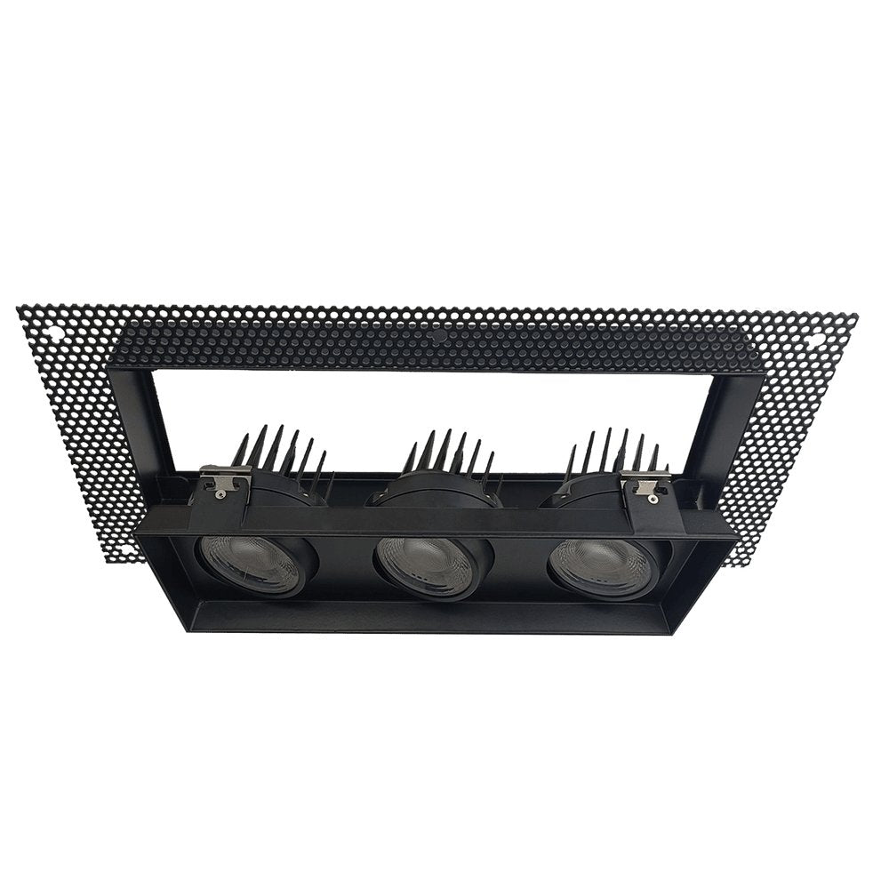 GDL-G95725Goodlite G-95725 4″ 42W 3 Head Gimbal Trimless Spotlight Selectable CCT