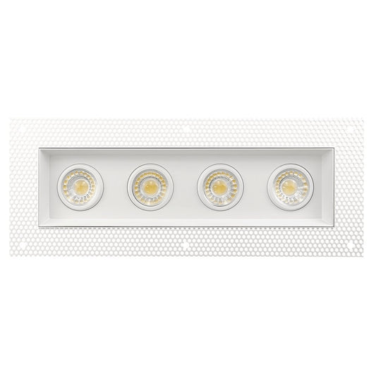 GDL-G97126Goodlite G-97126 3″ 30W 4 Head Gimbal Trimless Spotlight Selectable CCT
