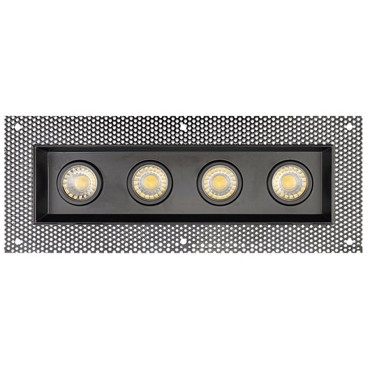 GDL-G97127Goodlite G-97127 3″ 30W 4 Head Gimbal Trimless Spotlight Selectable CCT