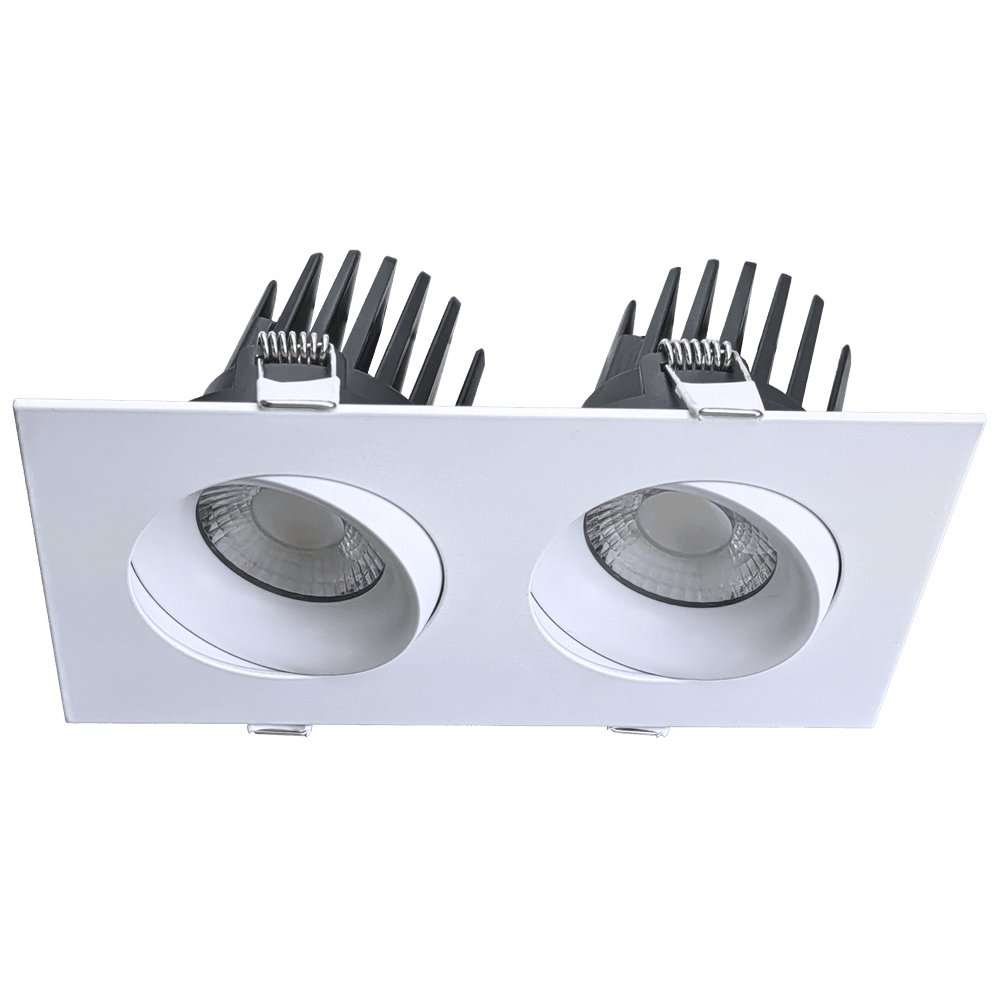 GDL-G98722Goodlite Pura G-98722 3.5" 40W LED 2 Head Gimbal Selectable CCT/Wattage