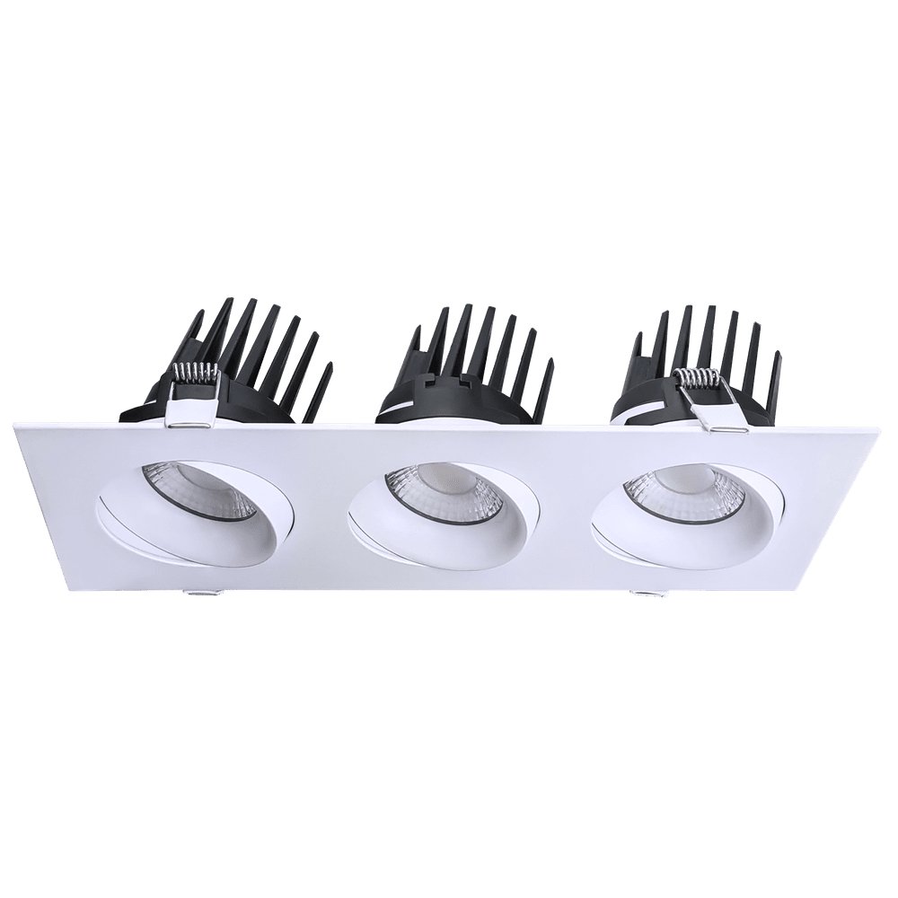 GDL-G98723Goodlite Pura G-98723 3.5" 60W LED 3 Head Gimbal Selectable CCT/Wattage