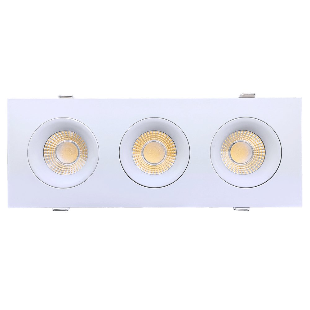 GDL-G98723Goodlite Pura G-98723 3.5" 60W LED 3 Head Gimbal Selectable CCT/Wattage