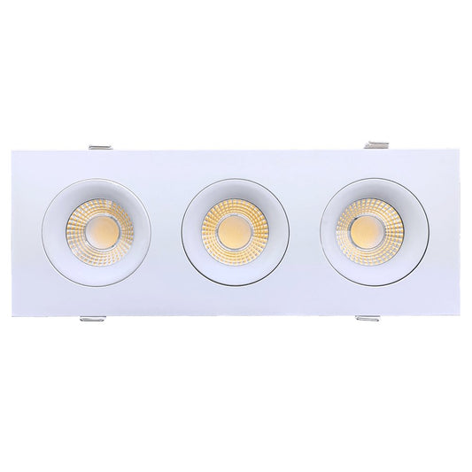 GDL-G98723Goodlite Pura G-98723 3.5" 60W LED 3 Head Gimbal Selectable CCT/Wattage