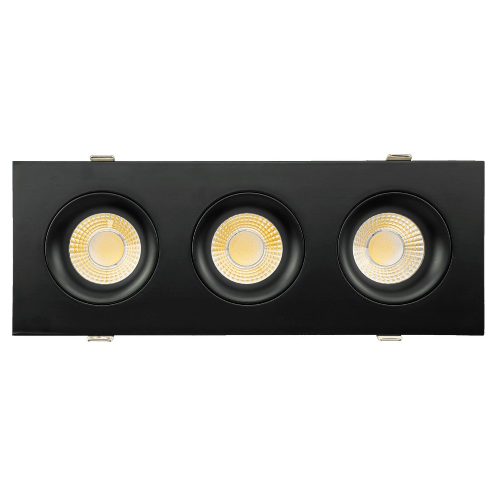 GDL-G98728Goodlite Pura G-98728 3.5" 60W LED 3 Head Gimbal Selectable CCT/Wattage