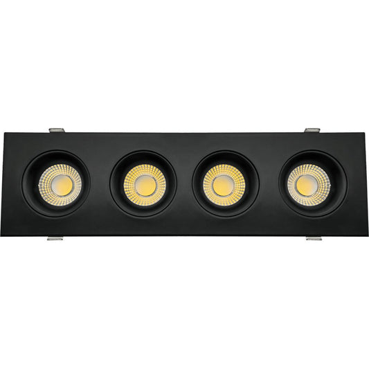 GDL-G98729Goodlite Pura G-98729 3.5" 80W LED 4 Head Gimbal Selectable CCT/Wattage