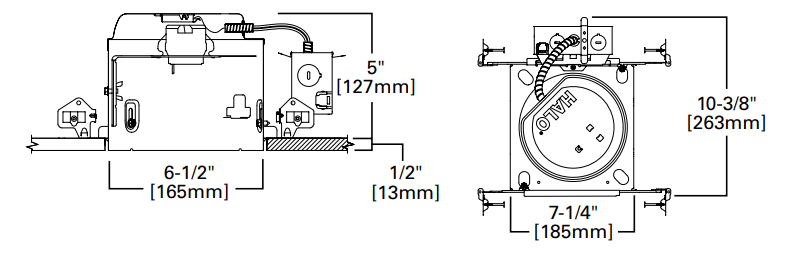 CLD-HALO-E27ICATHALO E27ICAT 6" IC Air-Tite Shallow New Construction Housing 120V
