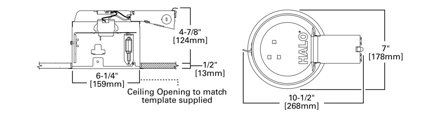 CLD-HALO-E27RICATHALO E27RICAT 6" IC Air-Tite Shallow Remodel Housing 120V