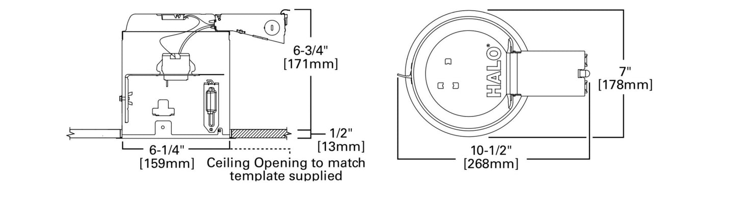 CLD-HALO-E7RICATHALO E7RICAT 6" IC Air-Tite Remodel Housing 120V