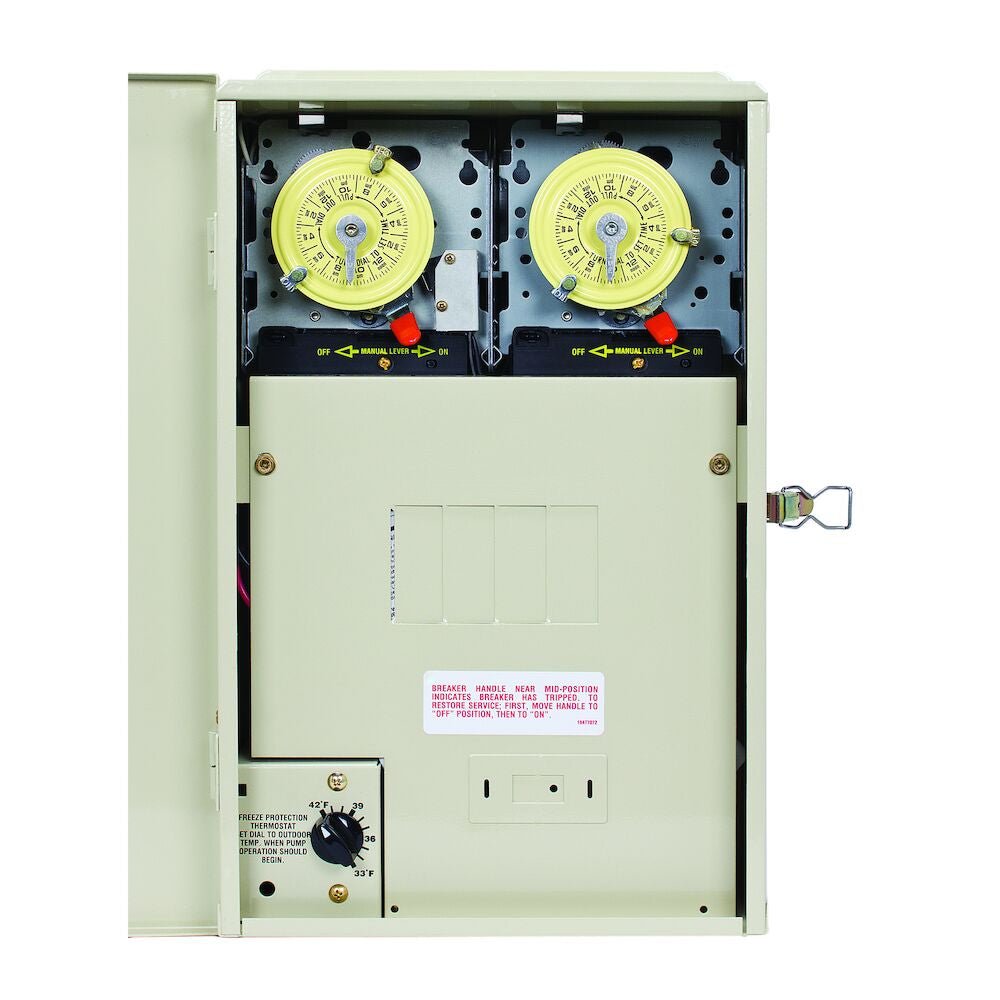 INT-PF1222TB1Intermatic PF1222TB1 2 Timer Freeze Protection 4/8 Breaker Base Panel and Thermostat 240V Cleaner Applications Heater Protection