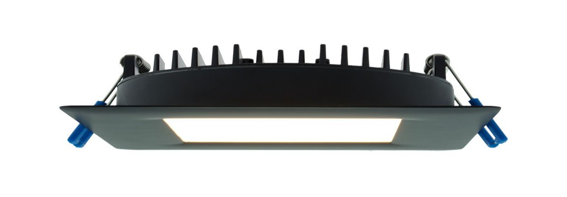 LOTUS-LY4S/41K/BKLED LY4S 4" 11W LED Square Black Recessed Slim Wafer Selectable 40K