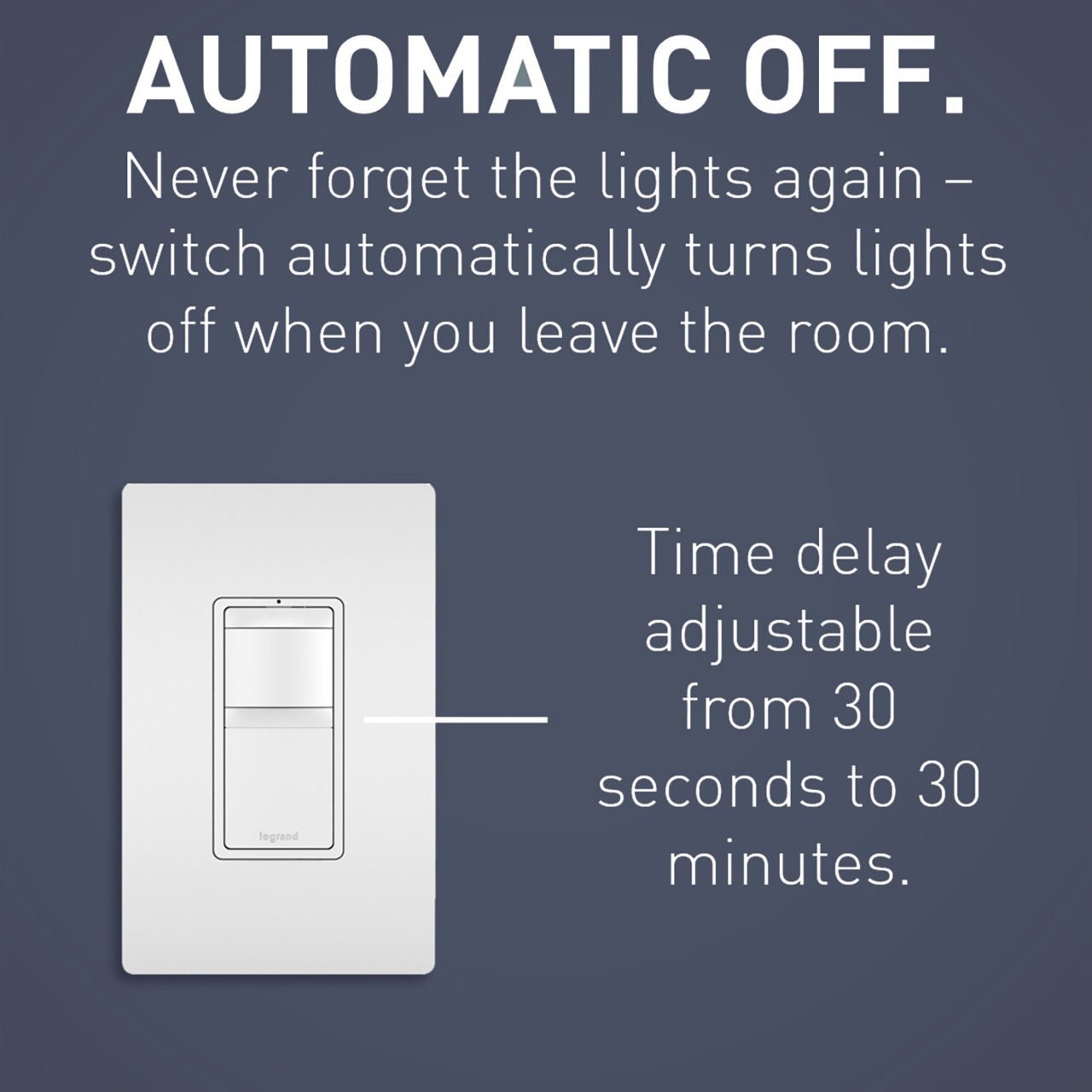 LEG-RRW600UTCLegrand RRW600UTC Radiant® Single Pole 3-Way Occupancy Sensor