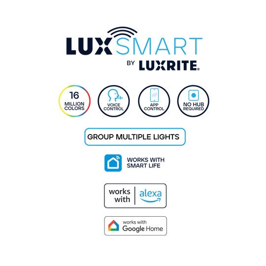 LUXRITE-LR22745Luxrite LR22745 6" 13W LED Round Recessed Slim Wafer Selectable RGBW