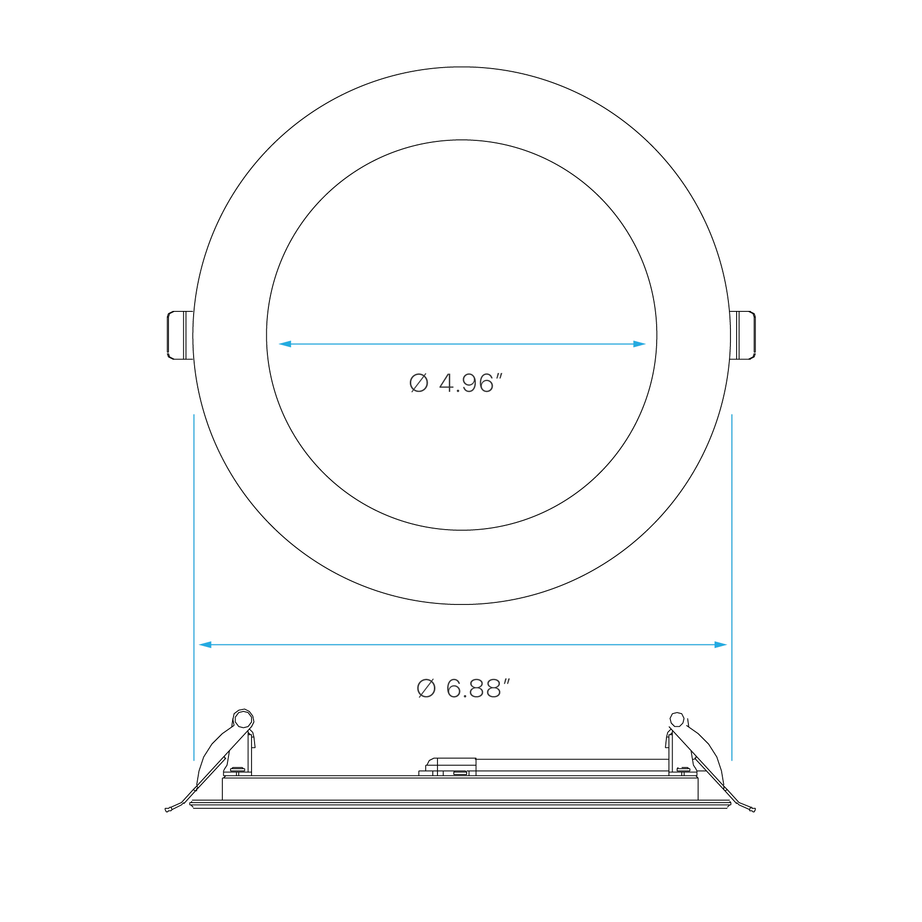 LUXRITE-LR23485Luxrite LR23485 6" 15W LED Fire Rated Wafer Selectable CCT