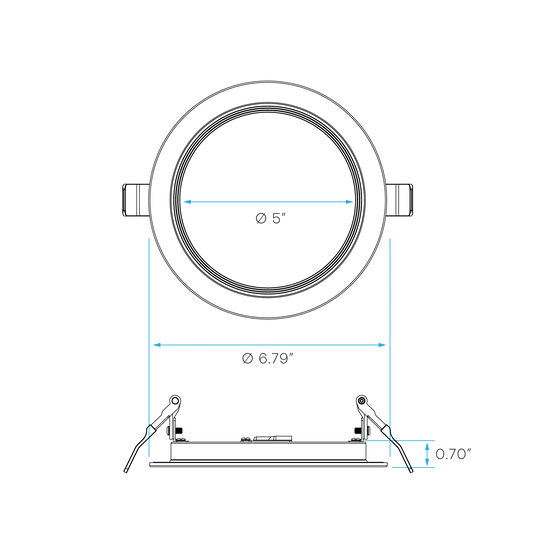 LUXRITE-LR23493Luxrite LR23493 6" 13W LED Fire Rated Baffle Wafer Selectable CCT