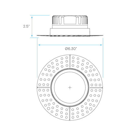 LUXRITE-LR24929Luxrite LR24929 4" 15W LED Trimless Regressed Spotlight Selectable CCT