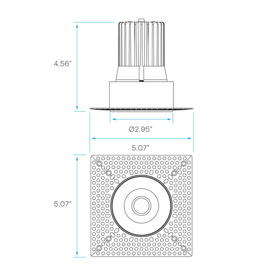 LUXRITE-LR25451Luxrite LR25451 3" 15W LED Black Trimless Spotlight Selectable CCT