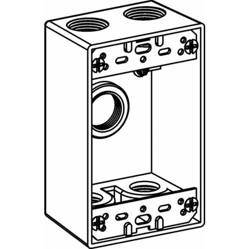 ORB-1B50-5Orbit 1B50-5 Single Gang Weatherproof FS Box 1/2" KO