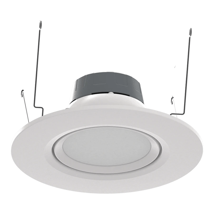 RA6R109FA120WSRAB 10W LED 6" Round Retrofit Downlight Adjustable Gimbal Selectable CCT