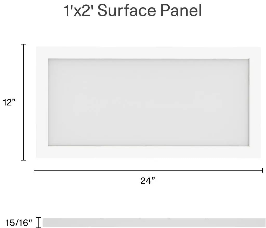 RAB-SMPFA1X2RT22UNVTWRAB 22W LED Surface Mount 1FT X 2FT Selectable CCT