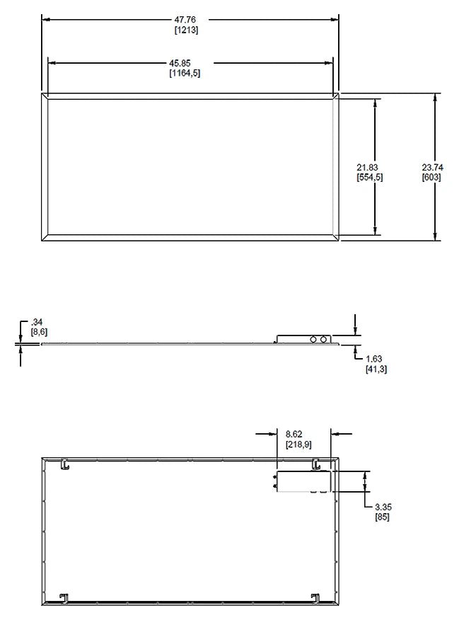 RAB-EZPANFA2X4/D10RAB 30W-50W LED Edge-Lit 2FT X 4FT EZPan Selectable CCT