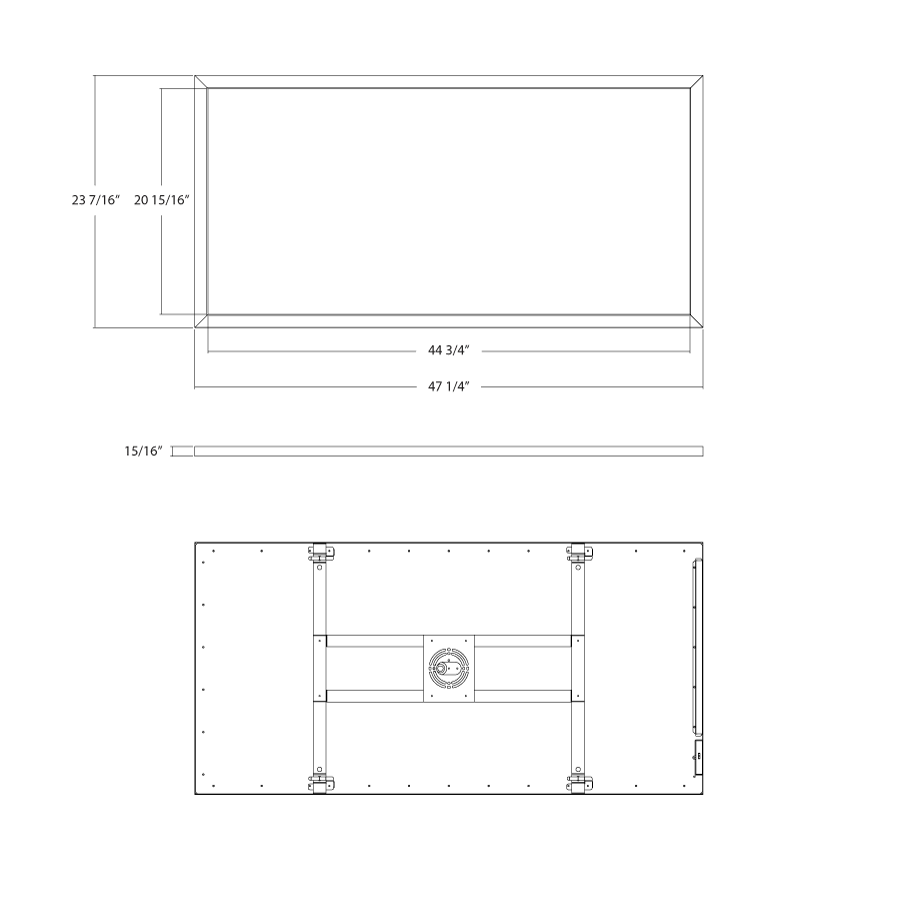 RAB-SMP2X4RAB 55W LED Surface Mount 2FT X 4FT Selectable CCT