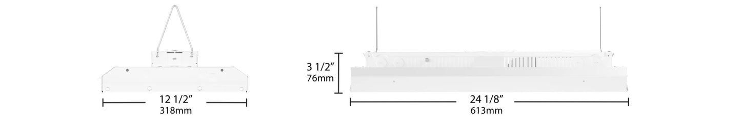 RAB-ARBAY2-120NRAB Aerobay 2FT 120W LED Hi-Bay 40K/50K