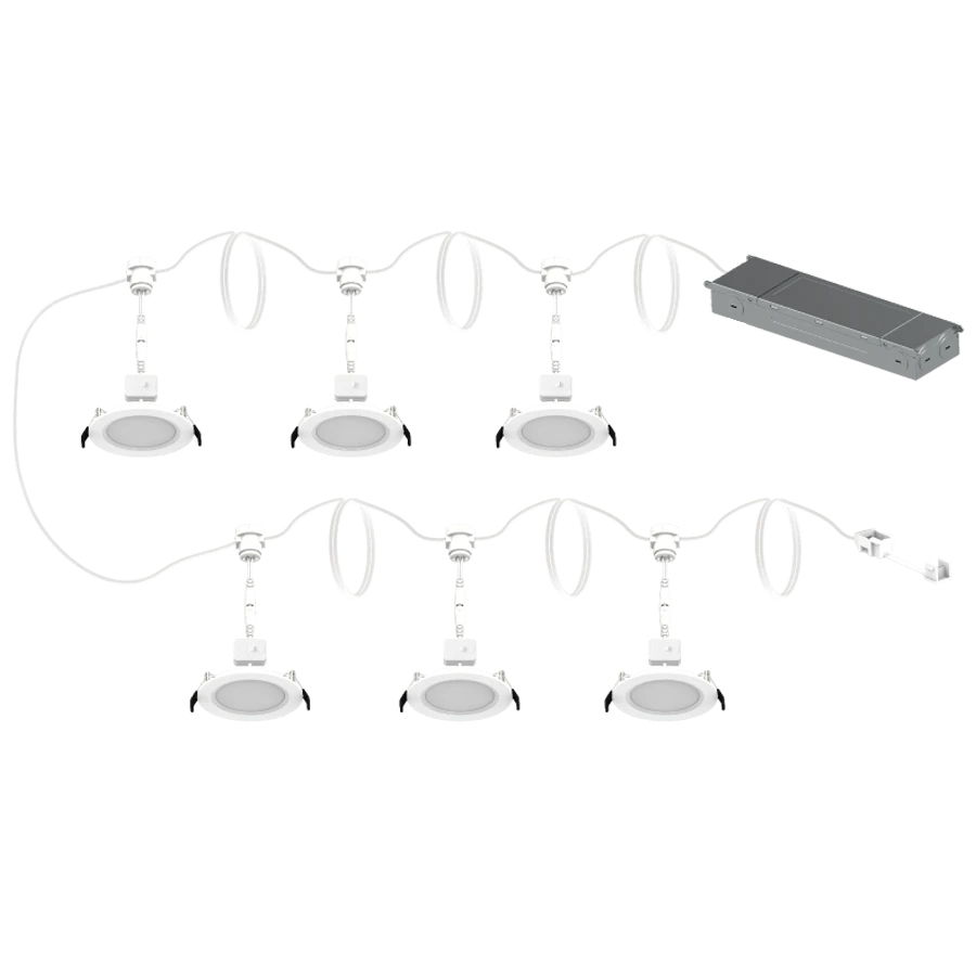 RAB-DAISYKIT4BRAB DaisyKit4 4" 8.5W Downlight Wafer 6Pack Selectable CCT