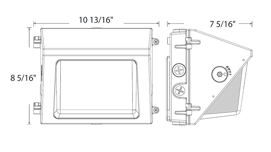 RAB-W22-S-30WRAB W22 Small 30W LED Wallpack Adjustable Throw Selectable Wattage/CCT