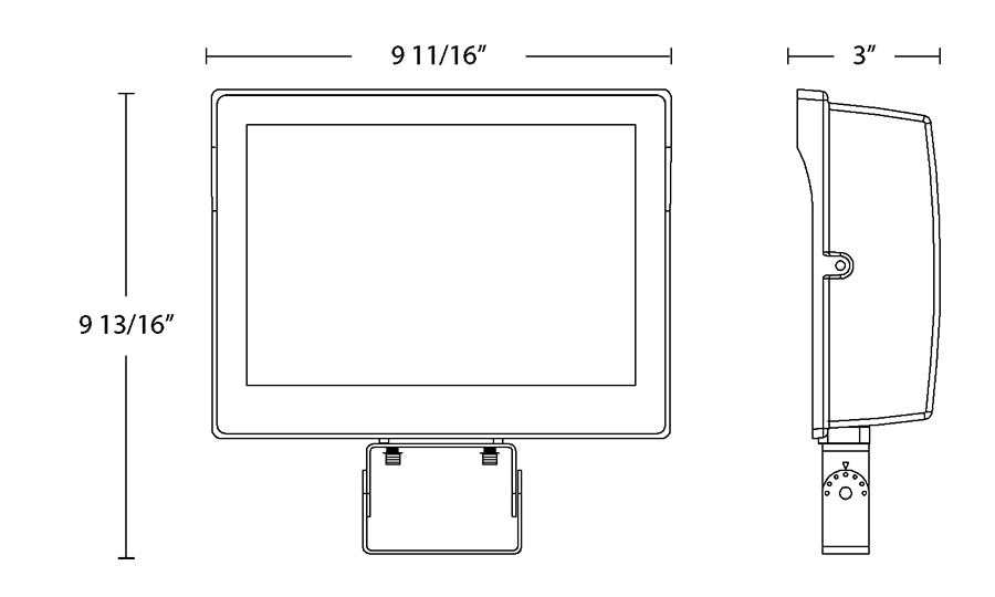 RAB-TWX17-60-80RAB X17 Trunnion Mount for 60W LED Flood Light